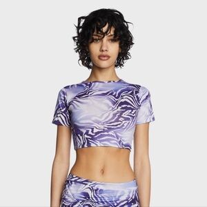 Dolls Kill Zebra Crop Top